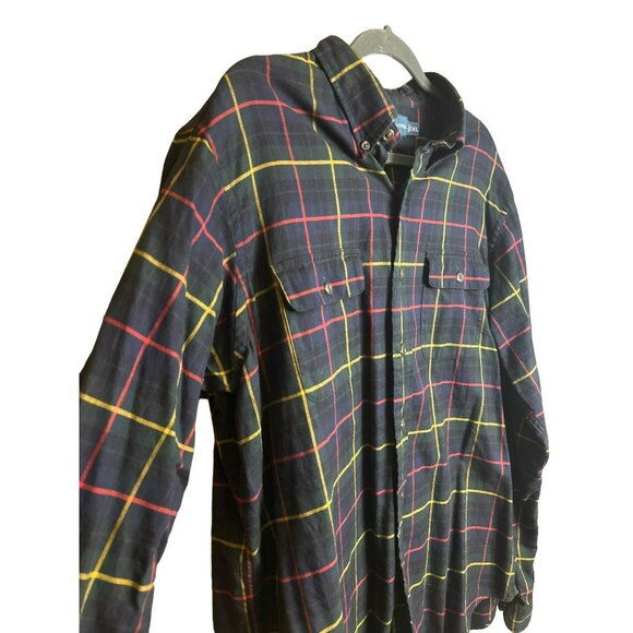 VTG 90s Ralph Lauren Men’s Stripe Button Down Stripe Pink Casual Shirt SZ XL - Picture 4 of 5